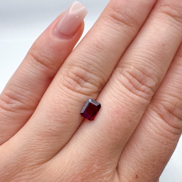 Natural Ruby Emerald-Cut Eye Clean Red Ruby July Birthstone Loose Ruby Gemstone - Picture 8 of 9